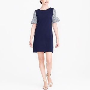 Jcrew printed bell-sleeve dress